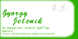 gyorgy jelenik business card